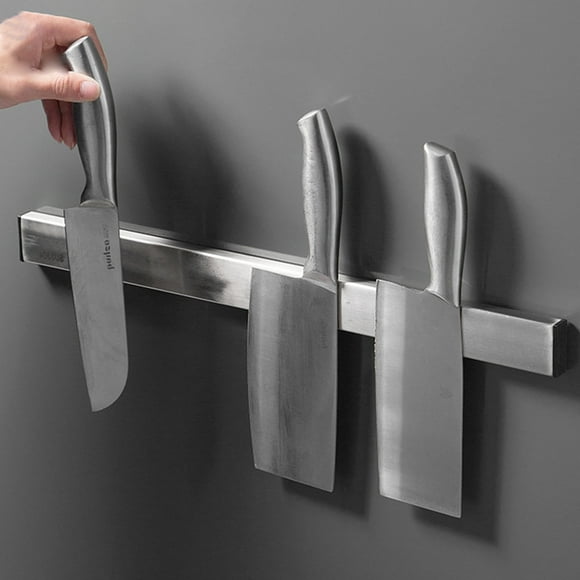 MesaSe Clearance Magnetic Knife Holder Stainless Steel Magnet Strip for Knives Wall or RefrigeraTor Mounted Bar Magnetic Knife Rack for Kitchen Utensil Holder & Tool Holder Silver