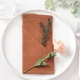 thumbnail image 2 of Ksopiavobs Cotton Linen Napkins Bulk 17"x17" Stonewashed Cloth Dinner Napkins Rustic Thick Table Napkins for Fall Thanksgiving Christmas Party Wedding Decoration (Set of 4, Terracotta), 2 of 5