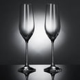 thumbnail image 3 of Matashi Crystal Champagne Flutes Glasses Set, 8 oz Lead-Free Crystal Sparkling Wine Wedding Glasses, Elegant Fluted Crystal Filled Glassware, 3 of 6