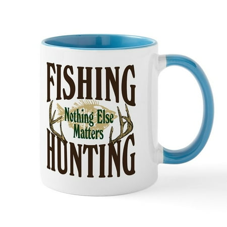 

CafePress - Fishing Hunting Nothing Else Matters Mug - 11 oz Ceramic Mug - Novelty Coffee Tea Cup