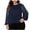 Blue, variant on DYTTDG Women's Fashion Plus Size Sequins Splicing Long Sleeve Round Neck T-Shirt Casual Loose Pullover Blouse Tops Womens Tops