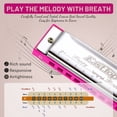 thumbnail image 4 of Harmonica East top Blues Diatonic con tecla C de 10 agujeros con funda, 4 of 7