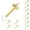 Gold, variant on 12 Pack Heavy Duty Solid Rigid Door Stop with Soft Rubber Tip, Zinc Die Cast Door Stopper Protect Wall & Door, Black