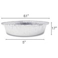 thumbnail image 3 of (360 Pack) Premium 6-Inch Round Pans with Plastic Dome Lids l Heavy Duty l Disposable Aluminum Tin for Roasting, Baking, or Cooking, 3 of 7