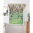 thumbnail image 2 of Waterfall Valances for Windows, Coffee Kitchen Sheer Valance Curtains, Beige Farmhouse Retro Beans Latte Tea Cup Funny Rod Pocket Elegant Swag Valances for Living Room Bedroom, 47.2"x38.5", 3 Panel, 2 of 8