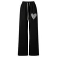 thumbnail image 5 of Girls Hearat Sweatpants Kids Drawstring Cargo Pants Teen Girls Wide Leg Baggy Joggers Pants With Pockets Sweatpants For Girls Brown 11 Y-12 Y, 5 of 7