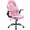 Pink, variant on CONCETTA Gaming Chair, Faux Leather High-Back Gaming Office Chair, Swivel Racing Chair with Flip-up Armrests, Perfect for Adults Gamers, Gray