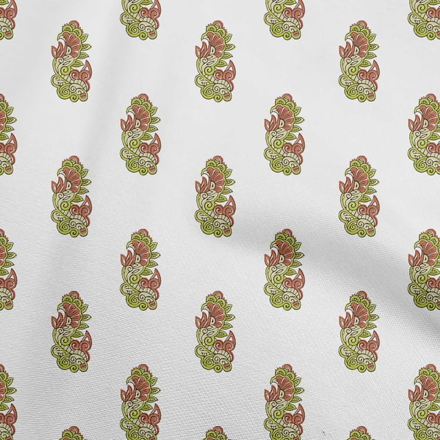 oneOone Rayon Brown Fabric Block Sewing Craft Projects Fabric Prints By Yard 56 Inch Wide-YK