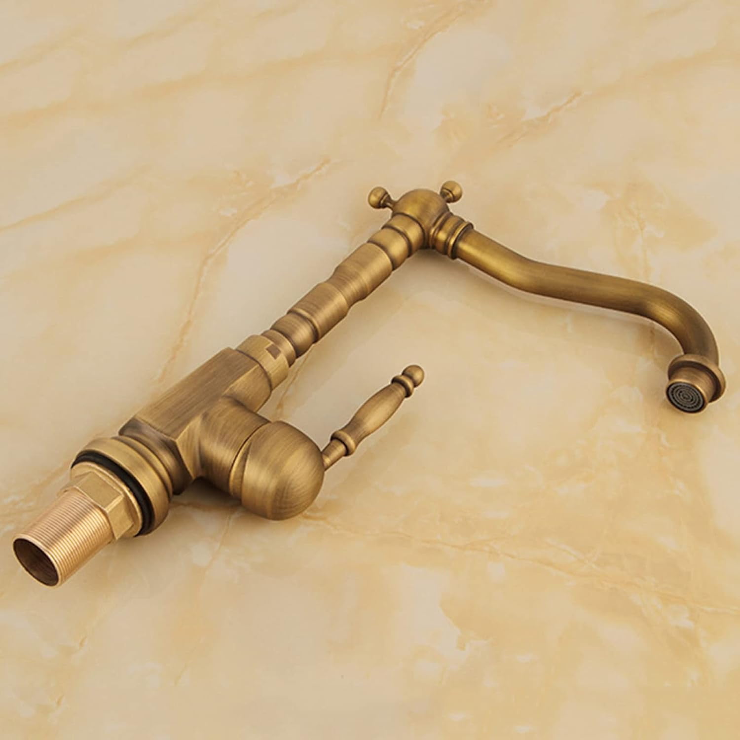 Vintage Sink Faucet Bathroom, Brass Sink Faucet Bathroom, Cold/Hot Water Basin Tap, Single Hole Single Handle Bathroom Sink Faucet, High