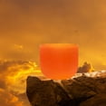 thumbnail image 2 of TOPFUND Orange D Note Crystal Singing Bowl Sacral Chakra 10 inch with Heavy Duty Carrying Case and Suede Striker, 2 of 7