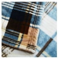 thumbnail image 2 of Tache Winter Cabin Blue Tan Farmhouse Super Soft Micro Fleece Tartan Plaid Plush Lightweight Dual-Sided Decorative Couch, Sofa, Travel, Lap, Bed Throw Blanket, 50x60 Tan/Blue, 2 of 8
