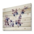 thumbnail image 2 of Designart 'Purple Wildflowers On White I' Traditional Print on Natural Pine Wood, 2 of 5