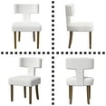 thumbnail image 6 of DONICK T-Shape Back Upholstered Dining Chairs Set of 8,Lambswool Fabric Modern Wooden Armless Side Chair for Dining Room Kitchen Living Room Bedroom(Beige), 6 of 12