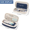 thumbnail image 5 of Rirool Large Capacity Pencil Case, Expandable Pencil Pouch Big Pen Bag for School Supplies with Zipper, Deformable Organizer for Teen Girls Boys, Blue, 5 of 7