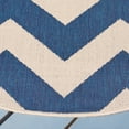 thumbnail image 5 of Safavieh Courtyard Bailey Chevron Indoor/Outdoor Area Rug, Navy/Beige, 6'7" x 6'7" Round, 5 of 11