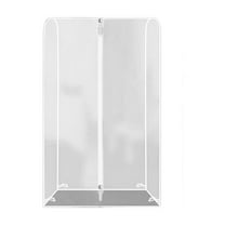 HengDidi Zippered Transparent Garment Rack Protector Cover - Heavy Duty Dust Resistant Storage Solution with Full Length Zipper for Clothing Organization