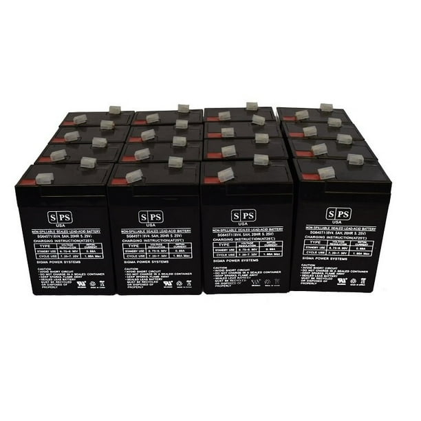 Sps Brand 6v 4 5 Ah Ups Replacement Battery For Unisys Ps4 50 16 Pack Walmart Com Walmart Com