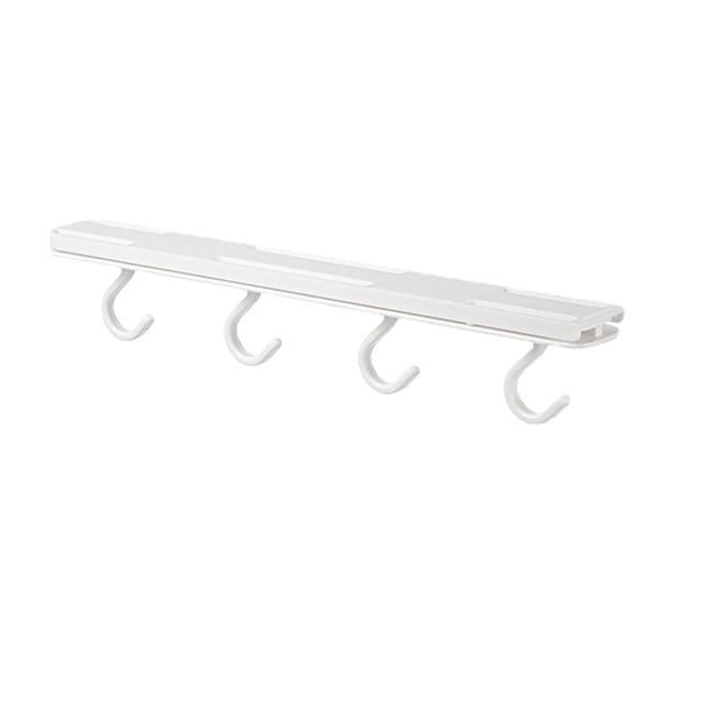 Retractable Sliding Hooks Punch Free Wall Mounted Stick Hooks Kitchen Pull Out Hooks