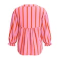 thumbnail image 5 of Bibifish Womens T-Shirts Classic Striped Pattern Loose Fit Tees Casual 3/4 Sleeve V-Neck T Shirts Spring Summer Stylish Daily Dating Going Out T Shirts, 5 of 7