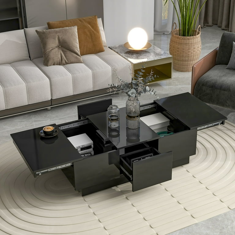 EUROCO 39.4 Multifunctional Coffee Table with 2 large Hidden