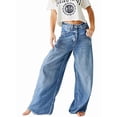 thumbnail image 3 of Jeans Wide Leg Denim Pants Vintage 'S Y2K Street Fashion Boyfriend Straight Denim Pants S, 3 of 7