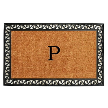 Calloway Mills Rembrandt Monogram Outdoor Doormat 22" x 36" (Letter P)
