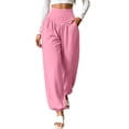 thumbnail image 2 of ClodeEU Women High Elastic Waist Harem Capri Pants,Lightweight Loose Cropped Jogger Trousers with Pockets ,Women's Plus XL, 2 of 8