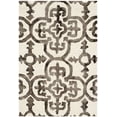 thumbnail image 2 of Safavieh Dip Dye Flower Distressed Wool Area Rug, Ivory/Brown, 2' x 3', 2 of 7