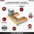 thumbnail image 3 of Rev-A-Shelf 486-30Vsbsc-Bm-1 Wood Classics 25-5/8"W Soft Close Bathroom Vanity U Shaped, 3 of 7