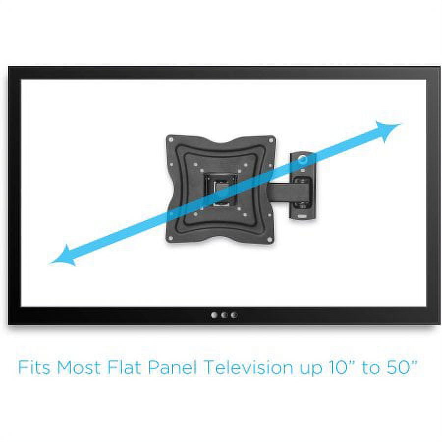 DuraPro Full-Motion Wall Mount for 10"- 50" TVs with Tilt and Swivel Articulating Arm type + Bonus HDMI Cable (UL Certified) DRP490FN