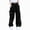 Black, variant on Girls Cargo Pants Sleek Chic Girls Wide Leg Sweatpants Teen Loose Fit Big Pockets Trousers