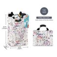 thumbnail image 2 of Yayeee Freestanding Laundry Hamper with Handle Collapsible Large Storage Basket for Clothes, Purple Wildflowers, 2 of 7