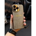 thumbnail image 3 of Funda de cuero personalizada con nombre para Iphone, carcasa con marco galvanizado, iniciales de piel de cordero y letras, para modelos 11, 12, 13, 14 Pro Max, 3 of 4