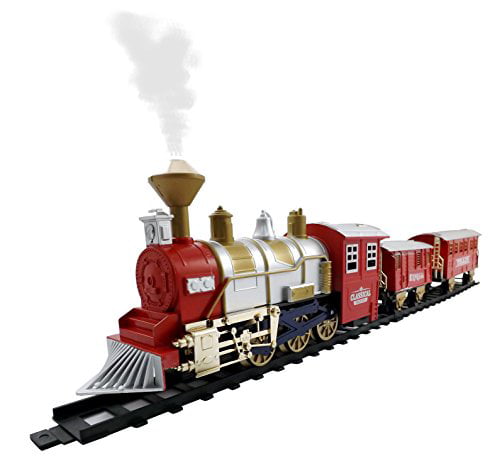 Classic Train Set for Kids With Smoke Realistic Sounds 3 Cars and 11 Feet for sale online 