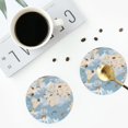 thumbnail image 4 of Yiaed Animals Travel World Map Print Leather Coasters for Drinks - Cup Coasters Coffee Table Kitchen Table Bar, Home & Office Gifts Handmade Drink Coasters-Round Shape, 4 of 6