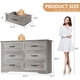 thumbnail image 2 of 6 cajones cómoda para dormitorio chest (gris), 2 of 7