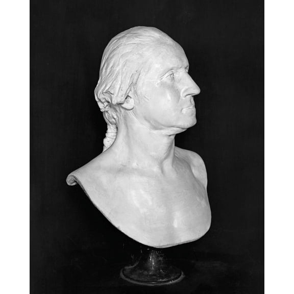 Print: The Houdon Bust of George Washington at Mt. Vernon