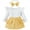Yellow, variant on IWEMEK Baby Girl Outfits Fall Crewneck Fly Long Sleeve Knit Tops Fashion Cute Pink Skirt with Headwear 3Pcs Set 3-24M