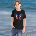 thumbnail image 5 of FamilyThread Toddler Kids Boys Girls American Flag Cotton T-shirt Fashion Cute Round Neck Print Tee Short Sleeve For 3-9 Years, 5 of 8