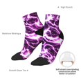 thumbnail image 4 of Bingfone Blue Lightning Design Patterned Men's Women's Casual Cotton Socks, 4 of 5