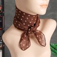 thumbnail image 4 of D-GROEE Women Dot Print Square Scarves Chiffon Kerchief Neck Scarf Neckerchief Headband, 4 of 6