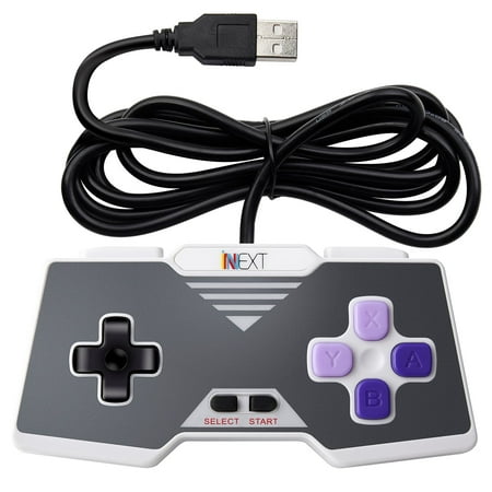 iNNEXT USB Classic SNES Controller Wired Gamepad for Windows PC Mac Raspberry Pi Linux Emulators - Plug and
