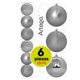 thumbnail image 1 of Esferas Navideñas Grandes Gigantes 15cm Set Paquete 6 piezas decoración navidad acabados mate, brillante y cromada Inastillables Christmas balls ornaments, 1 of 6