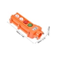 thumbnail image 2 of Hoist Crane Pendant Control Station Push Button Switch On Off Up Down 4 Ways Orange, 2 of 3