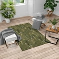 thumbnail image 1 of Floral Turkish Area Rug, Vintage Garden Plants Herbs Flowers Botanical Classic Design Illustration, Soft Carpet for Living Room Decor with Distressed Look, 2.6' x 5', Green Brown, by Ambesonne, 1 of 4