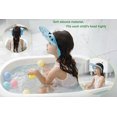 thumbnail image 4 of Gorro de ducha para bebé azul, gorros de baño con visera ajustable, protector de sombrero de champú, visera de baño para bebé, protege los ojos y oídos de los niños, gorro de ducha lindo oso de fresa  Electrónica, 4 of 5