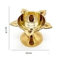 thumbnail image 2 of Swadeshi Desire™ Five Face Diya Pooja Oil Lamp for Home, Office,Temple |Material:&nbsp; Brass|Pack of 2, 2 of 2