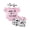 Pink Cow, variant on BemeyourBBs Baby Girl Summer Outfits Letter Boots Cow Print Crew Neck Short Sleeve Romper Shorts and Bow Headband 3 Pcs Set