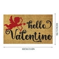 thumbnail image 3 of Valentines Day Welcome Doormat Polyester Floor Mat for Holiday Christmas Decor Non Slip Absorbent Indoor Outdoor Entrance Rug Waterproof Easy Clean Home Decorations, 3 of 4