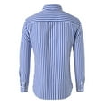 thumbnail image 2 of Mens Long Sleeve Button Shirt Casual Striped Baggy Tops Casual Lapel Shirt, 2 of 8